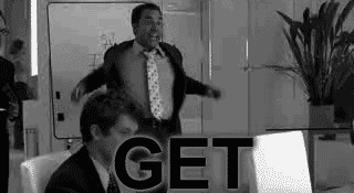 An animated .gif of Jeremy Piven (as Ari Gold) saying "Get the fuck out!"